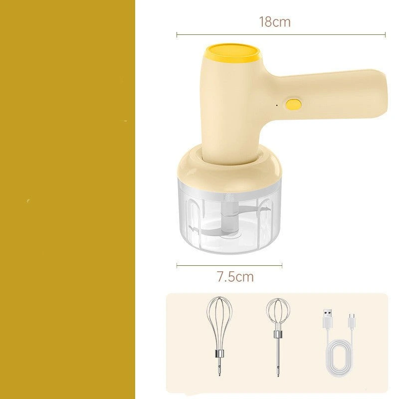 2 in 1 wireless electric garlic chopper masher