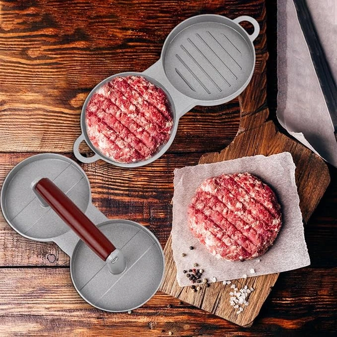 heavy duty non stick aluminum burger presser