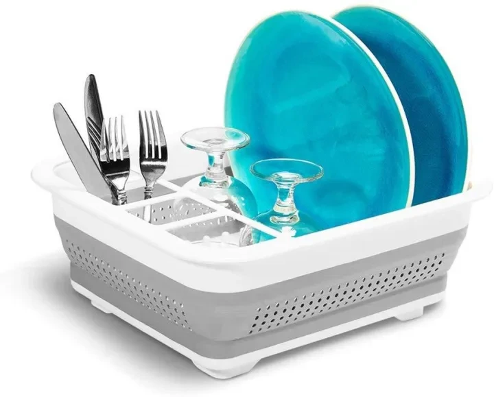 collapsible kitchen dish drainer tableware drying rack