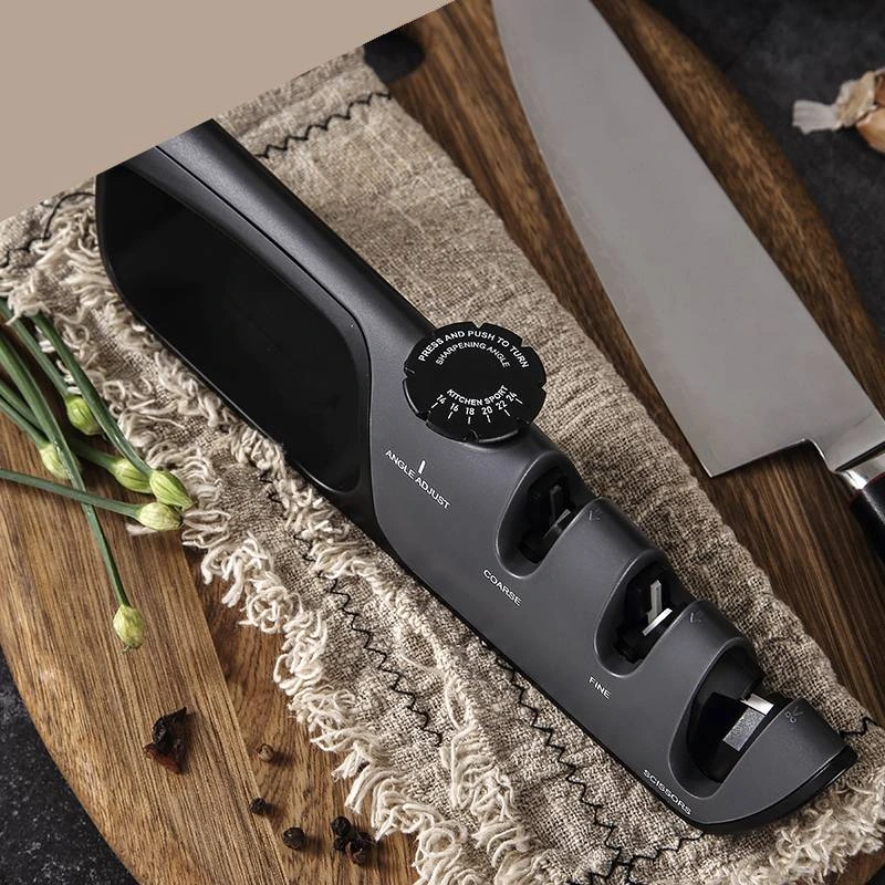 3 stage manual quick kitchen knife sharpener
