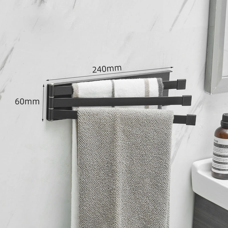 wall mounted nordic non perforated aluminum towel bar