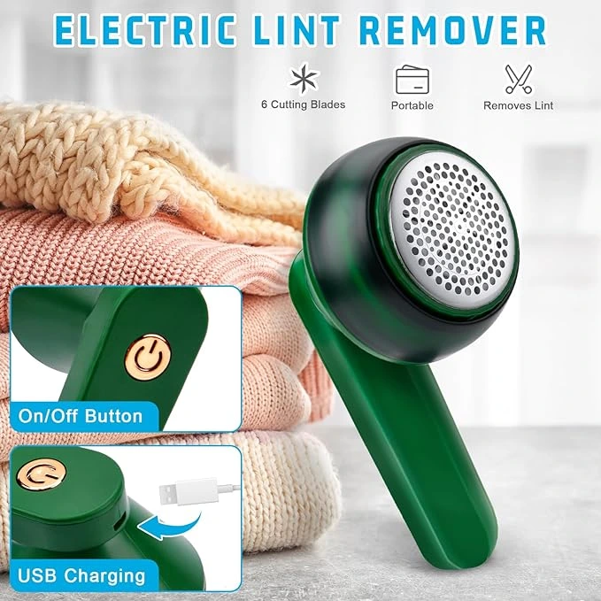 rechargeable electric fabric shaver lint remover