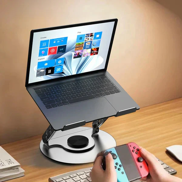 soloffer ergonomic adjustable aluminum laptop stand riser