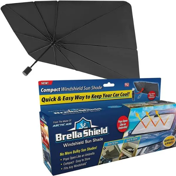 windshield sun shade to keep your parked car cooler